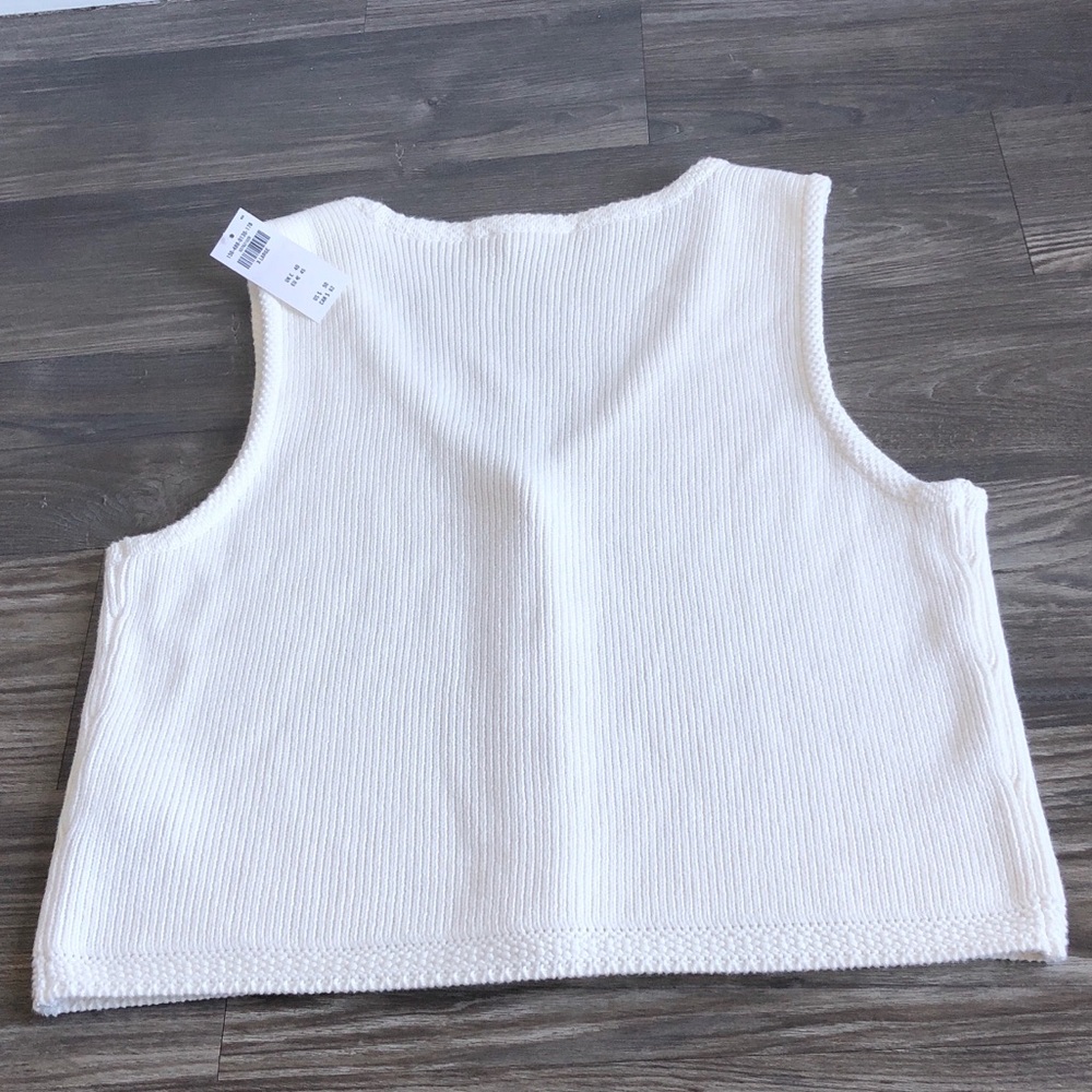 NWT Abercrombie and Fitch Mara Sweater Vest XL Cream Ivory - Picture 7 of 12
